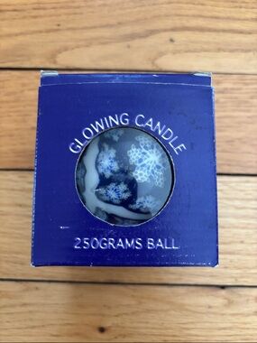 Vintage 90’s Glowing Candle 250g Decorative Blue & White Ball